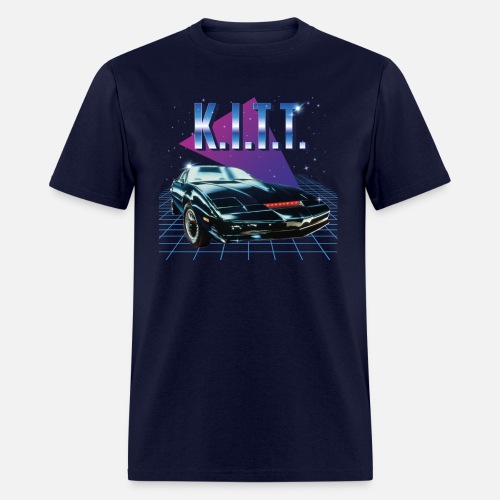 Knight Rider KITT Puple Background - Men's T-Shirt