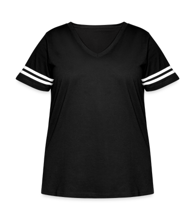 Women's Curvy V-Neck Football Tee